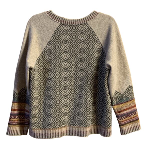 Catherine Andre Sweater Size M Womens Multi Color Fine Wool Made in France - Picture 7 of 8